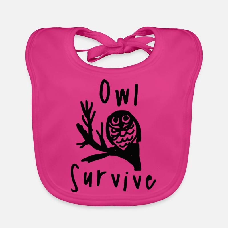 Eule überleben Baby Bio-Lätzchen