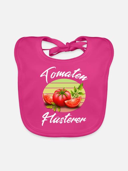 Tomaten Flüsterer - Baby Bio-Lätzchen - Fuchsia