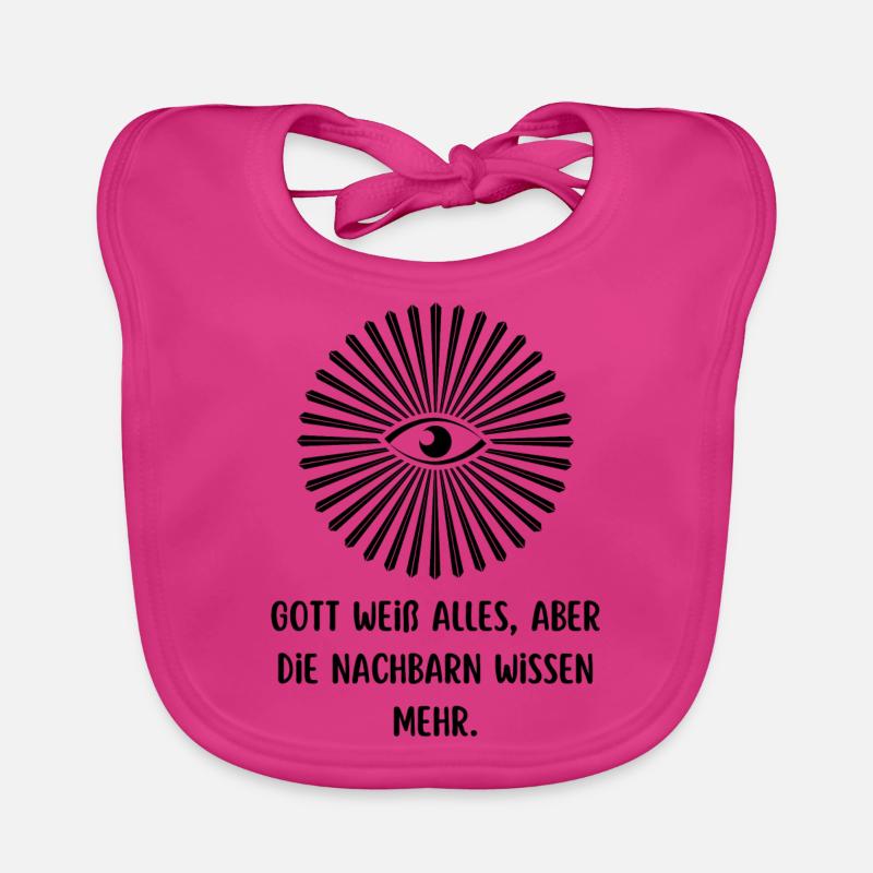 Nachbarn - Baby Bio-Lätzchen - Fuchsia