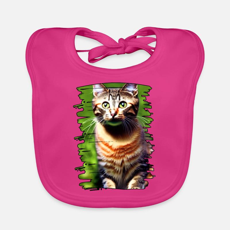 Visage de chat 3 Bavoir bio Bébé