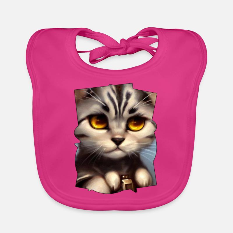 Visage de chat Bavoir bio Bébé