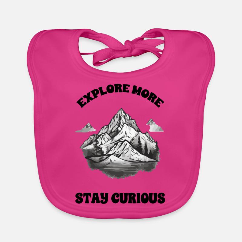 Explore more, be curious Organic Baby Bibs