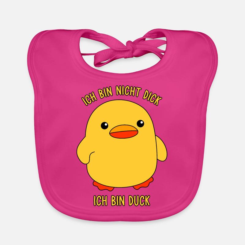 Dicke Baby Ente - Ich bin nicht dick Ich bin duck Baby Bio-Lätzchen