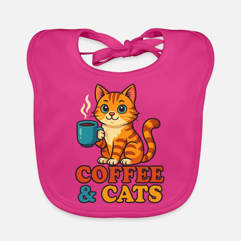 Café et chats – Le début de journée parfait Bavoir bio Bébé