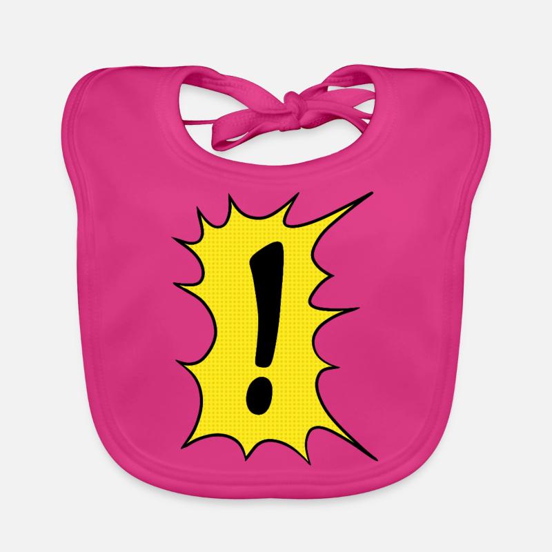 The exclamation mark in comic style Organic Baby Bibs