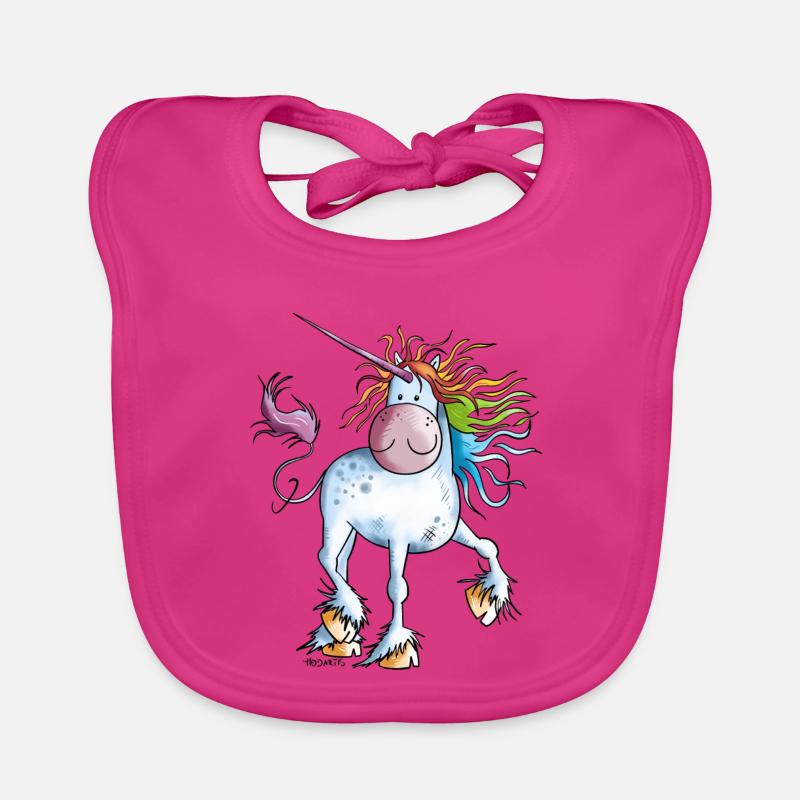 Rainbow Unicorn Bavoir bio Bébé