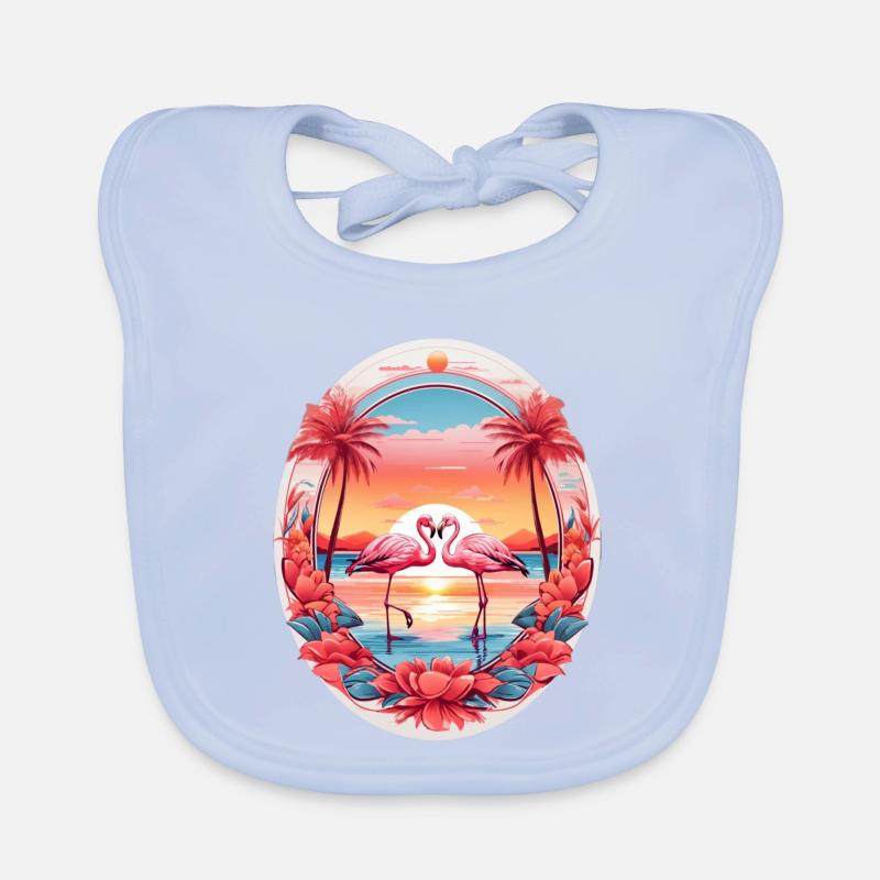 Flamingos Organic Baby Bibs