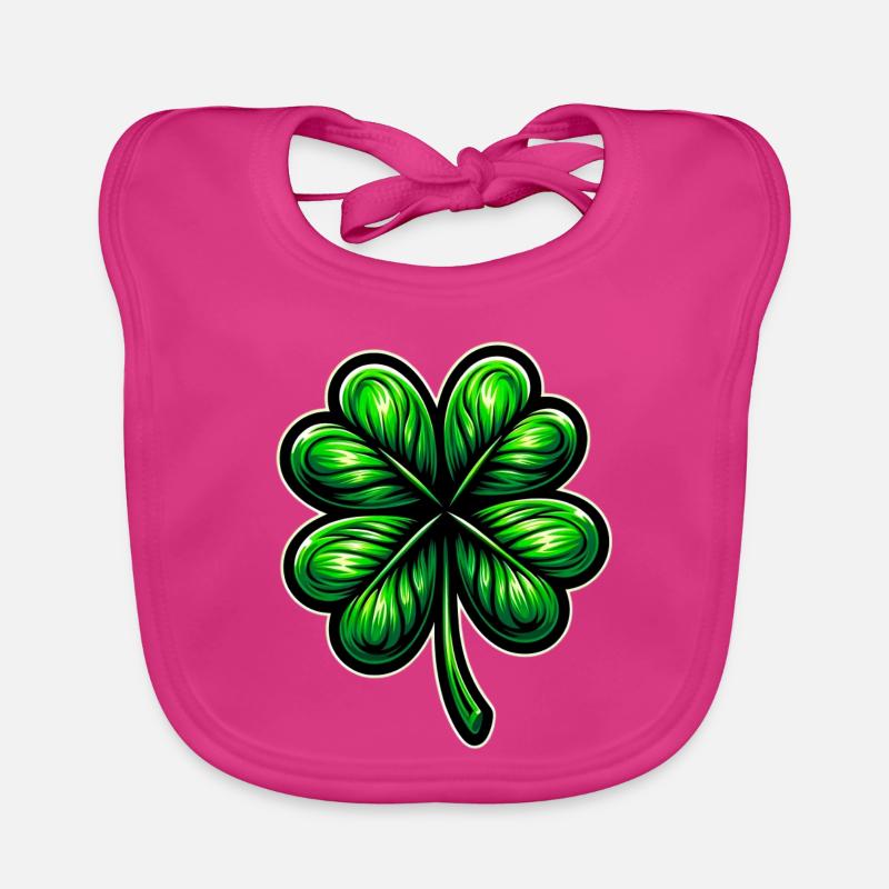 Four-leaf clover Organic Baby Bibs