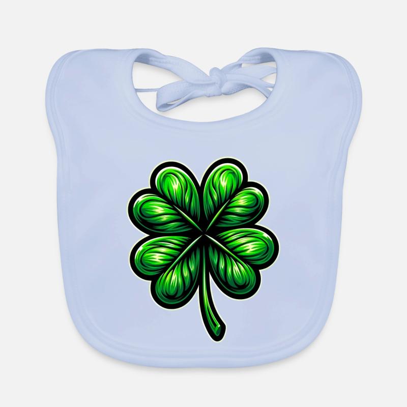 Four-leaf clover Organic Baby Bibs