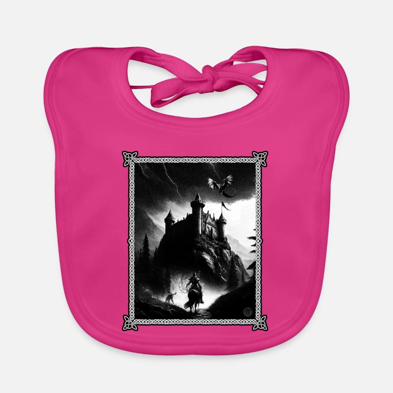 Sword and Sourcery - Baby Bio-Lätzchen - Fuchsia