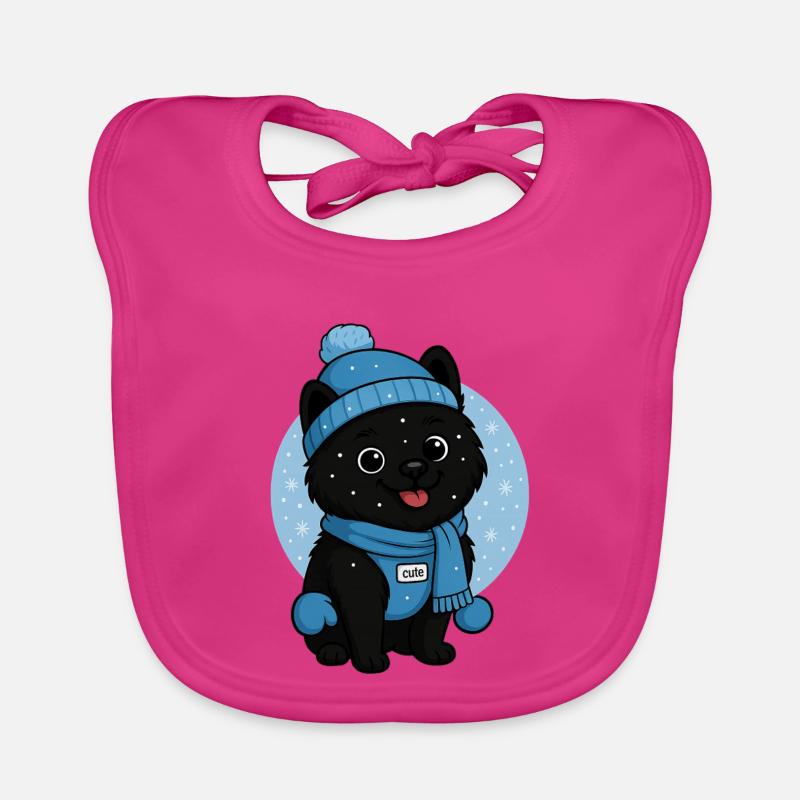 Cuddly Dog Winter Magic Organic Baby Bibs