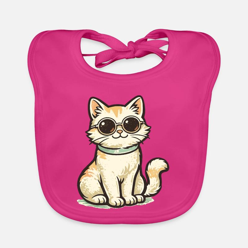 Chat cool Bavoir bio Bébé