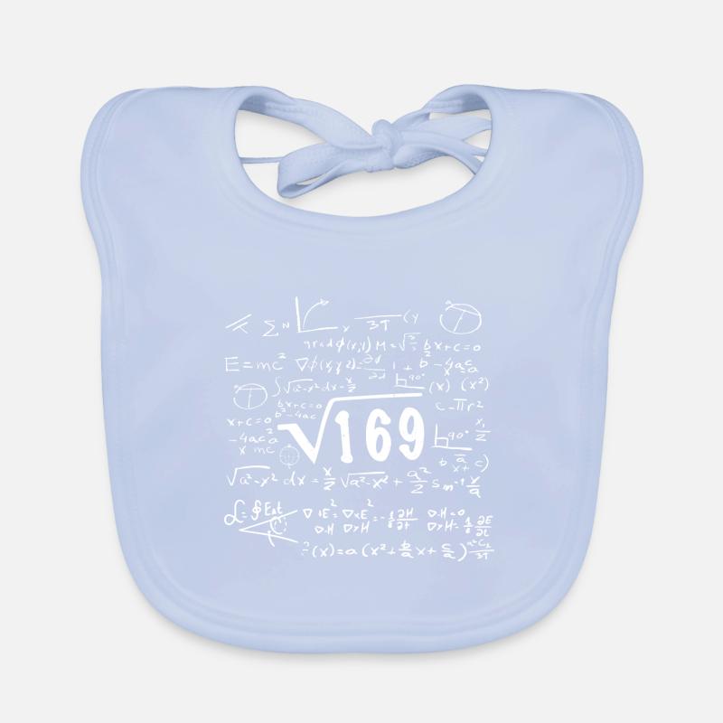 Root 169 Birthday Mathematics Organic Baby Bibs