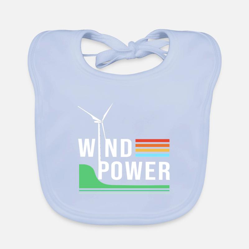 Éolienne, énergie éolienne, énergie éolienne Bavoir bio Bébé