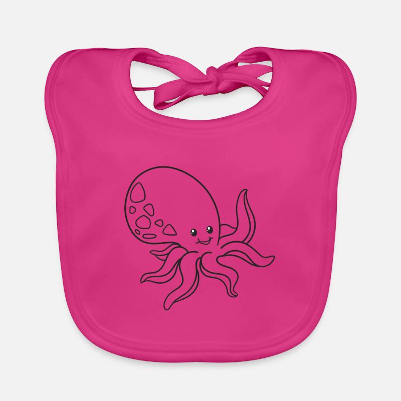 Octopus, squid, gift, gift idea Organic Baby Bibs