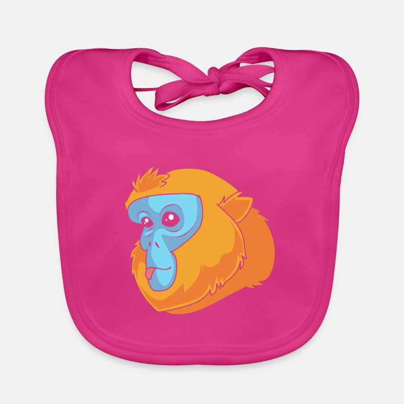 Snub-nosed monkey Monkey Chimpanzee Organic Baby Bibs