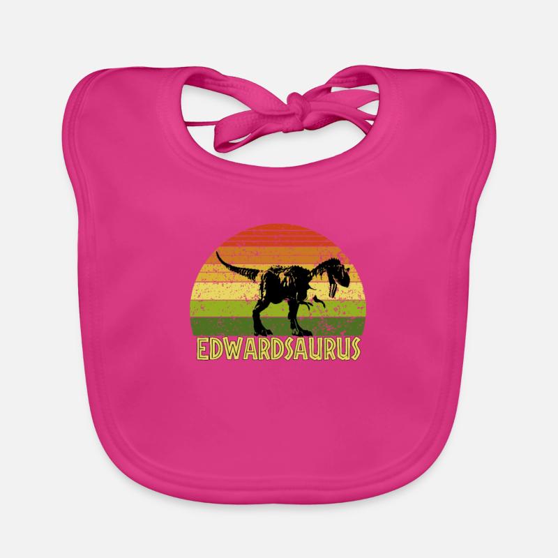 Edwardsaurus Edward saurus dinosaur - Baby Bio-Lätzchen - Fuchsia