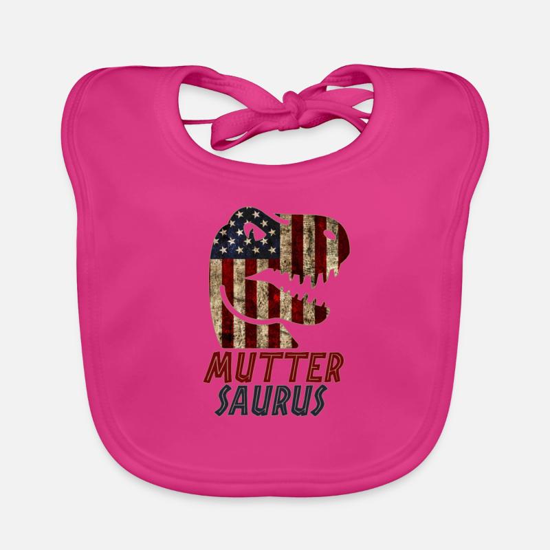 Patriotic Mutter Dinosaur Baby Bio-Lätzchen