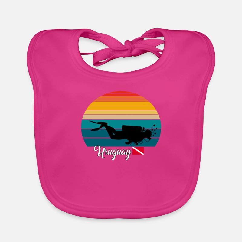 Uruguay Scuba Diving Gift Baby Bio-Lätzchen