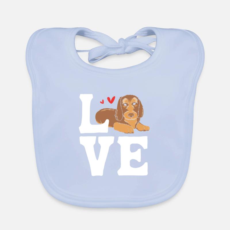 Dachshund wire-haired dachshund Organic Baby Bibs