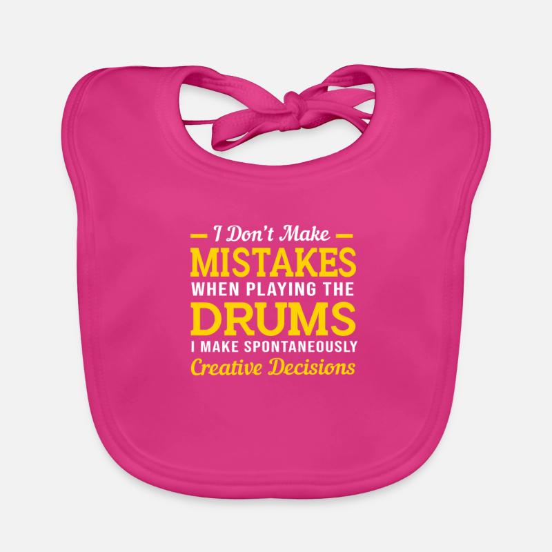 Drums Drummers Drumsticks Organic Baby Bibs