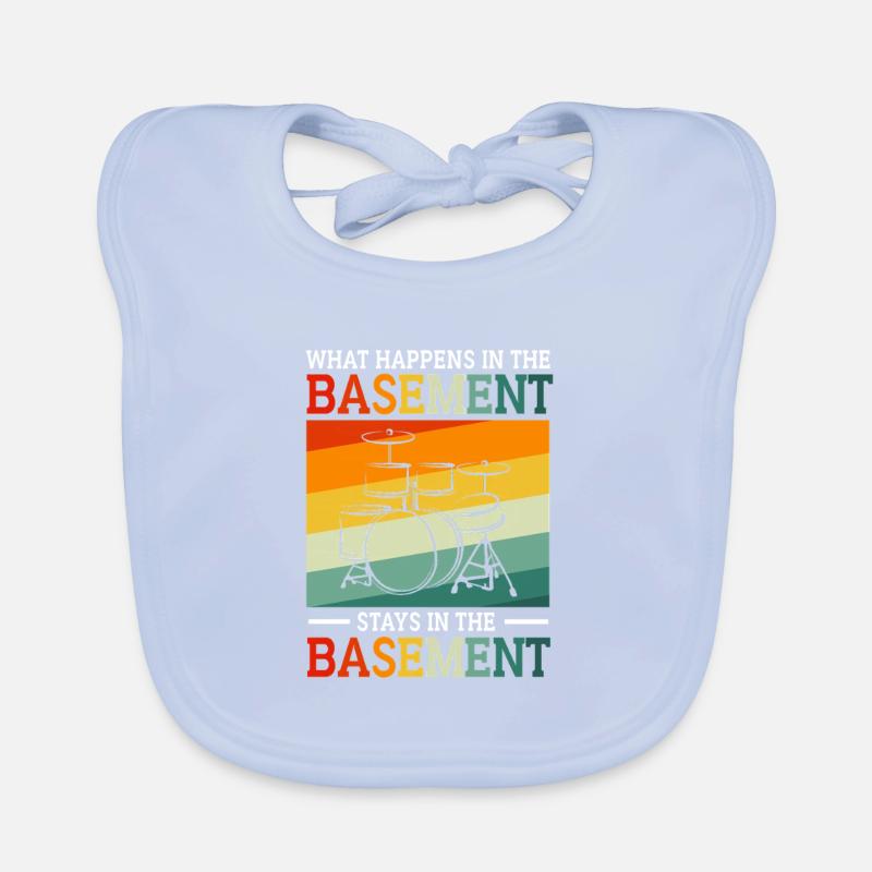 Drummer Drum Drumsticks Organic Baby Bibs