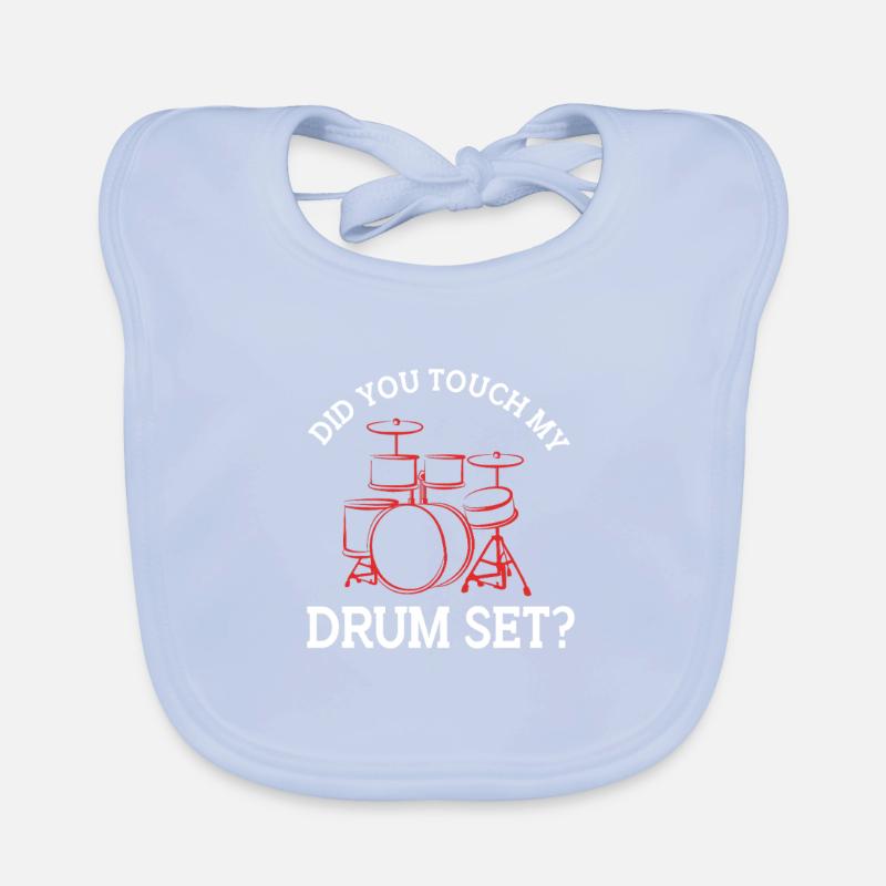 Drummer Drumsticks Drums Organic Baby Bibs