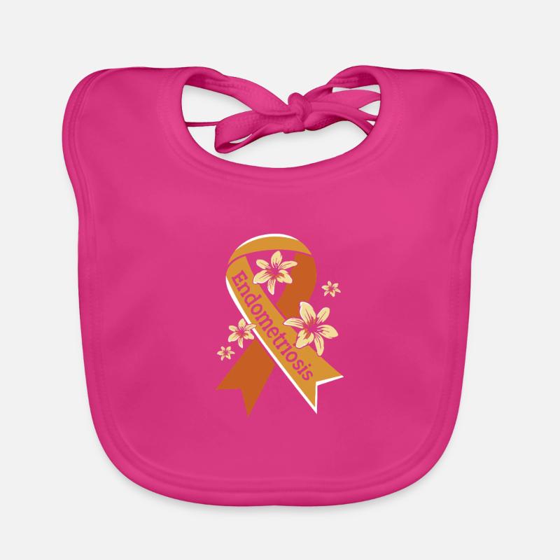 Endométriose Endo - Bavoir bio Bébé - fuchsia