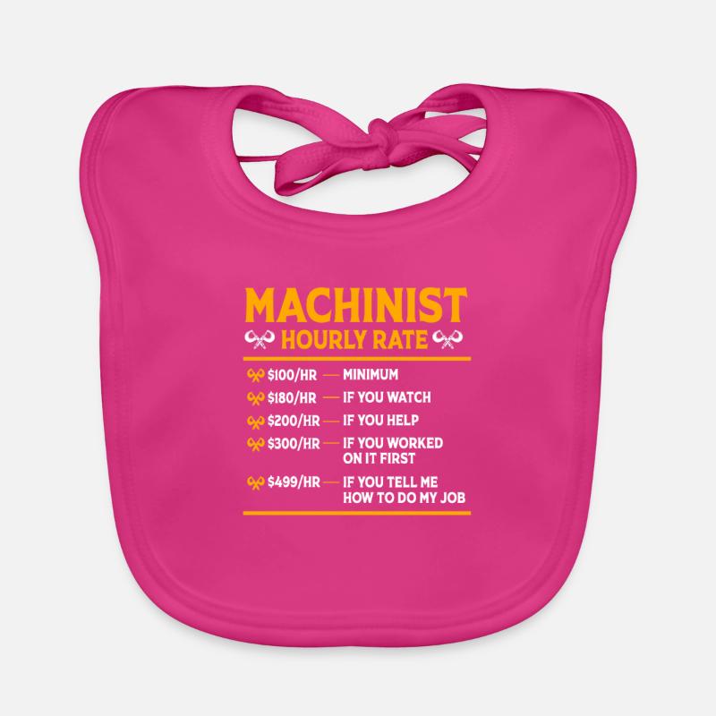 Locksmith Mechanic CNC Mechanical Engineering Organic Baby Bibs