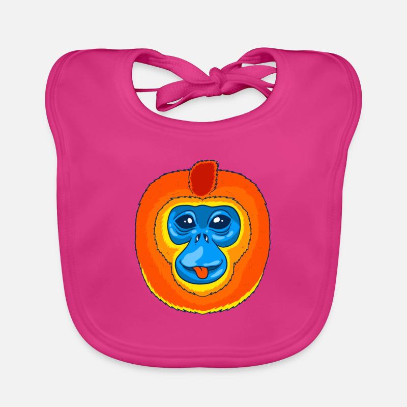 Snub-nosed monkey Monkey Chimpanzee Organic Baby Bibs