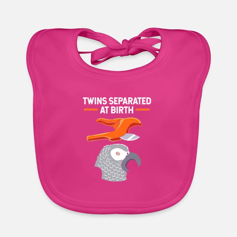 Parrot Gray Gray Parrot Organic Baby Bibs