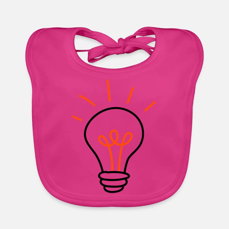 Light bulb - 2 colours Organic Baby Bibs