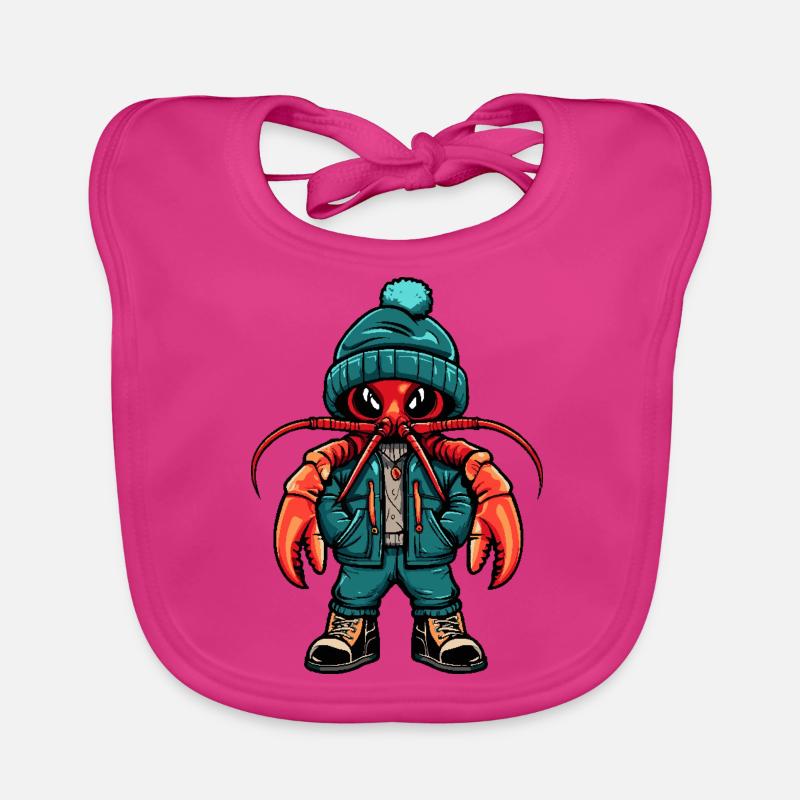 Lobster Crab Funny Winter Organic Baby Bibs