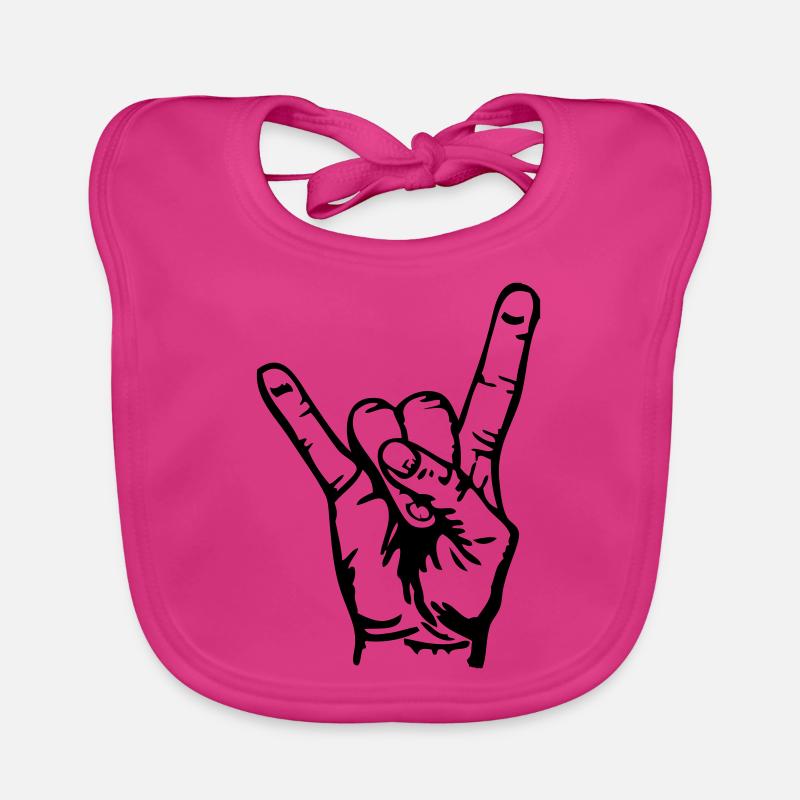 rock on Organic Baby Bibs