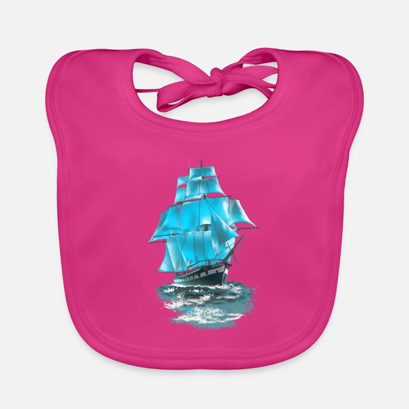 sailing ship Organic Baby Bibs