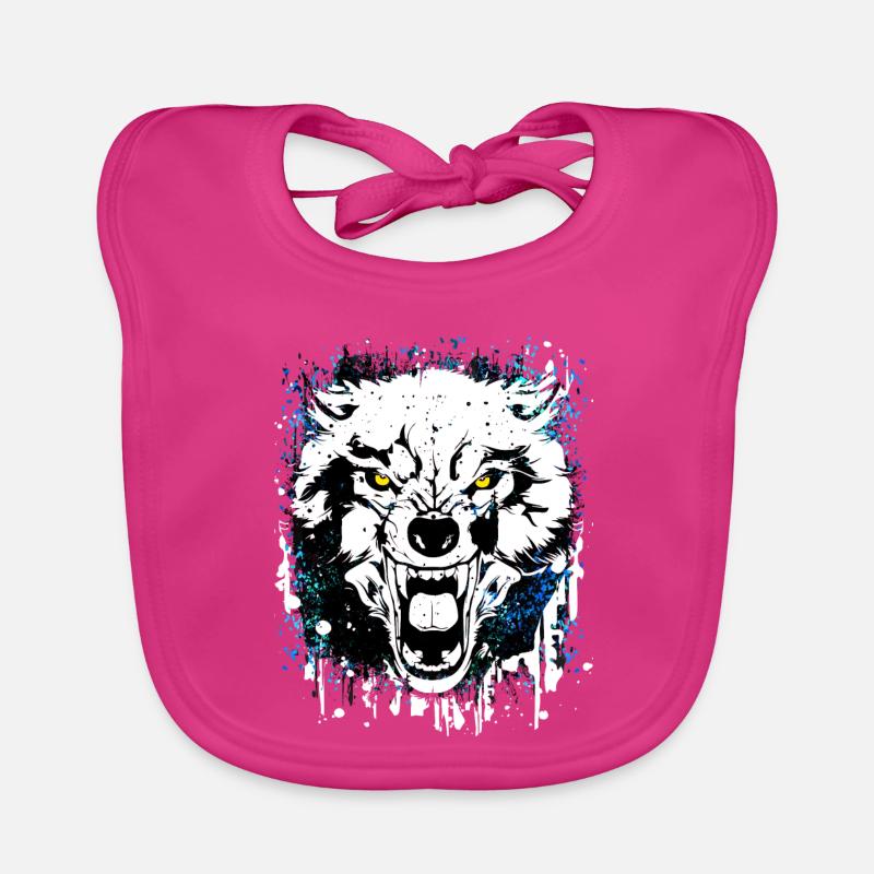 Wolf - Wolves - Werewolf - Wolf Pack - Full Moon Organic Baby Bibs