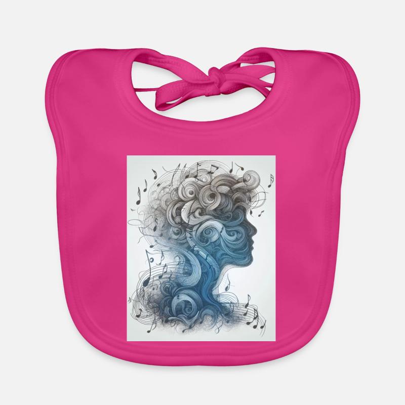 Melodic Mind: Symphony of Thoughts and Notes Organic Baby Bibs