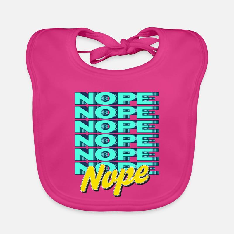 NOPE – Déclaration audacieuse et impertinente Bavoir bio Bébé