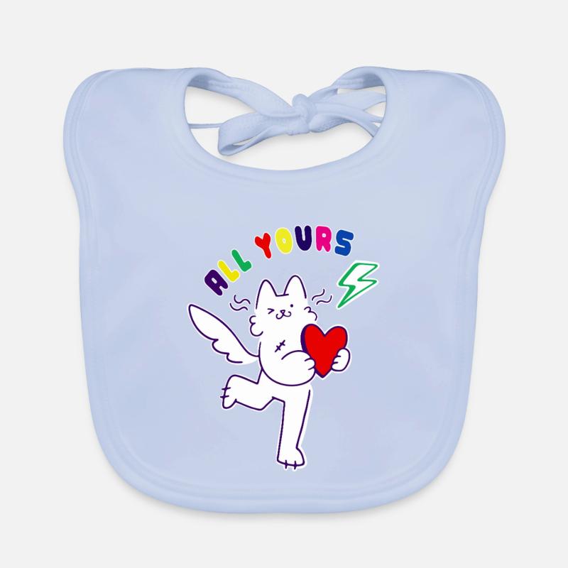 Verliebte Katze Baby Bio-Lätzchen