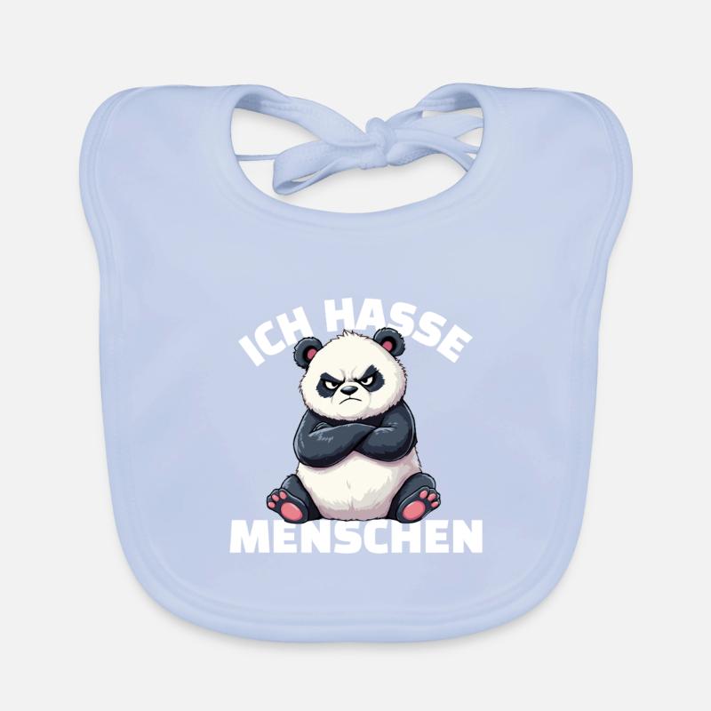 Griesgrämiger Panda hasst Menschen Design Baby Bio-Lätzchen