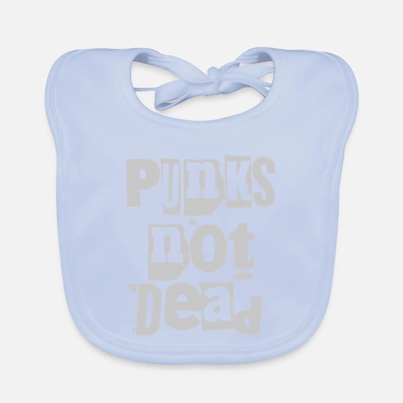 Punks Not Dead Grunge Typographie Bavoir bio Bébé