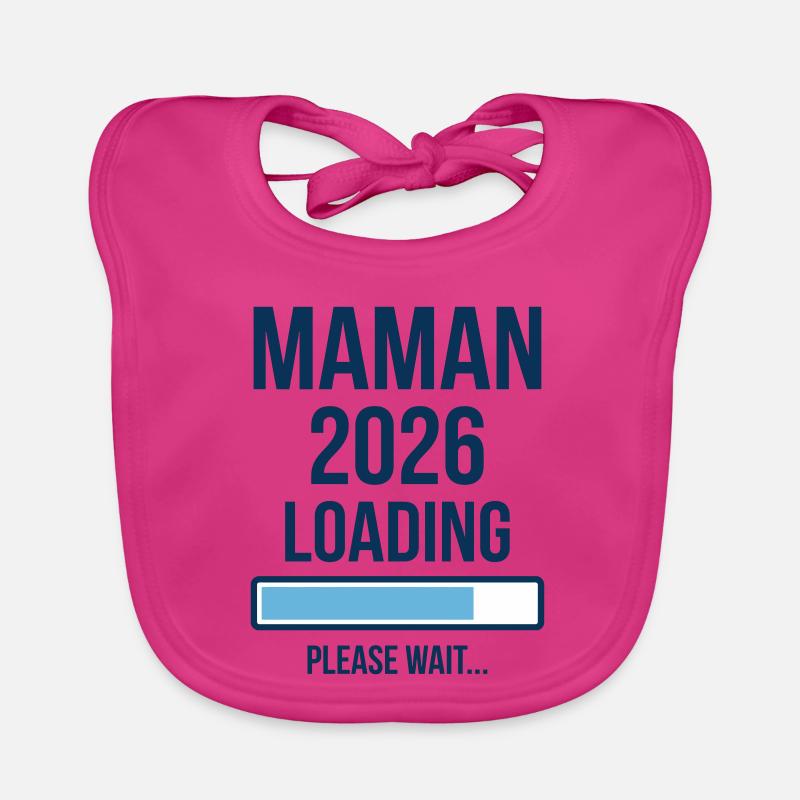 Maman 2026 Loading Annonce Grossesse Bavoir bio Bébé