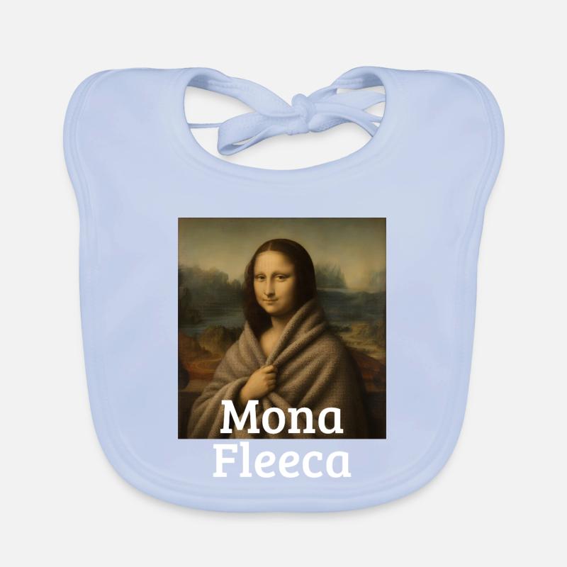 Mona Fleeca Leonardo Da Vinci Drôle Froid Mona l Bavoir bio Bébé