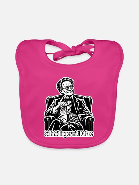 Schrödingers Katze - Baby Bio-Lätzchen - Fuchsia