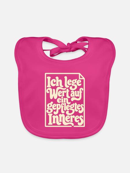 Innere Werte - Baby Bio-Lätzchen - Fuchsia - Vorne