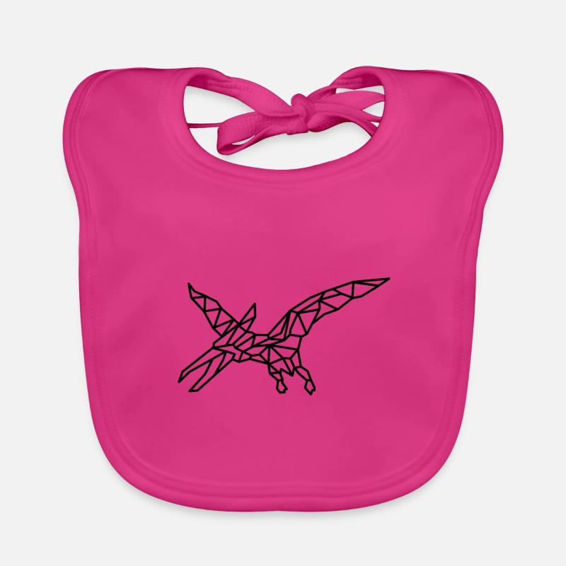Pterosaur Dino Geometry Organic Baby Bibs