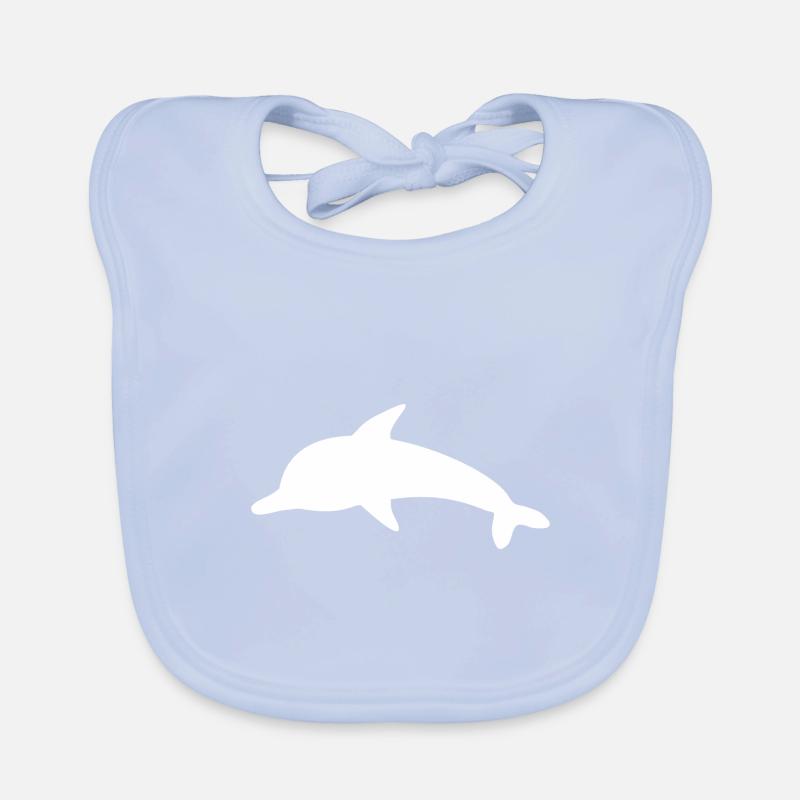 Delfin Delphine Schattenfigur Baby Bio-Lätzchen