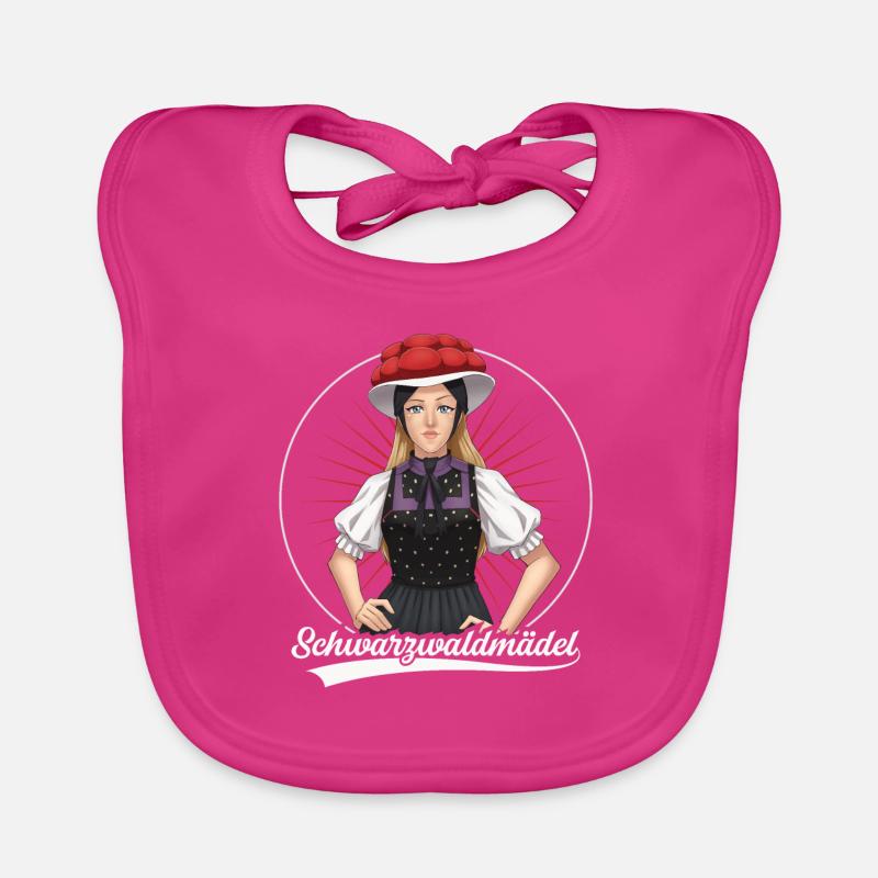 La black-forêt - Bavoir bio Bébé - fuchsia