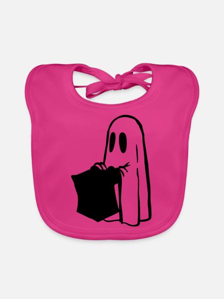 Halloween - Baby Bio-Lätzchen - Fuchsia - Vorne