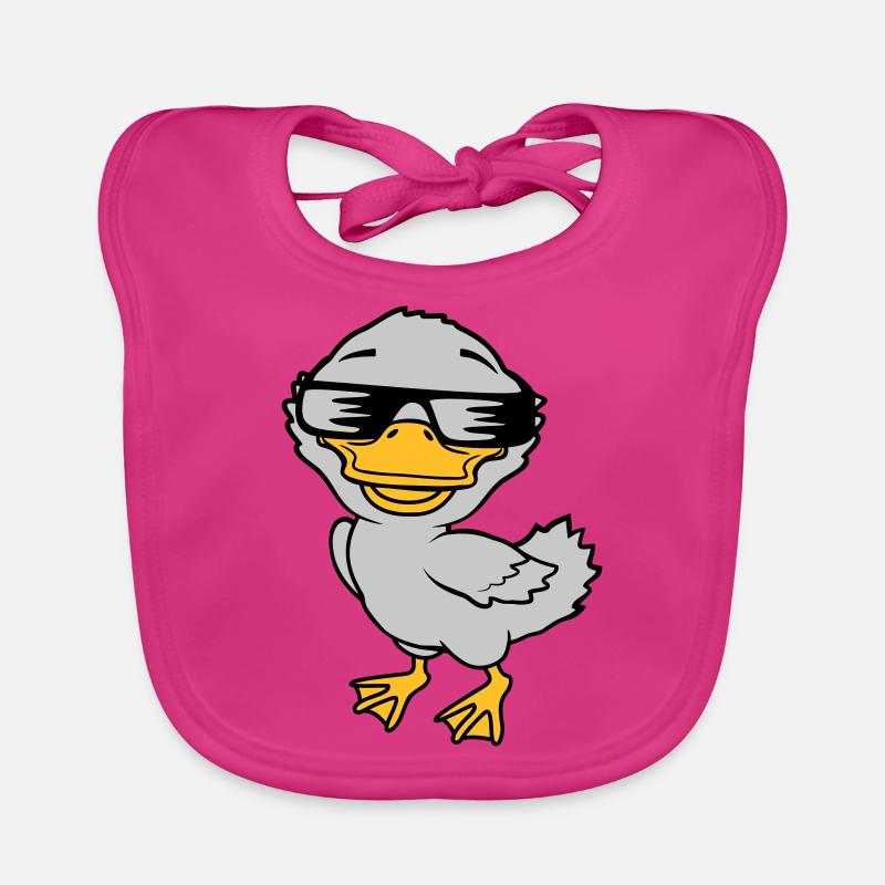 Cool Sunglasses Ducklings Comic Organic Baby Bibs